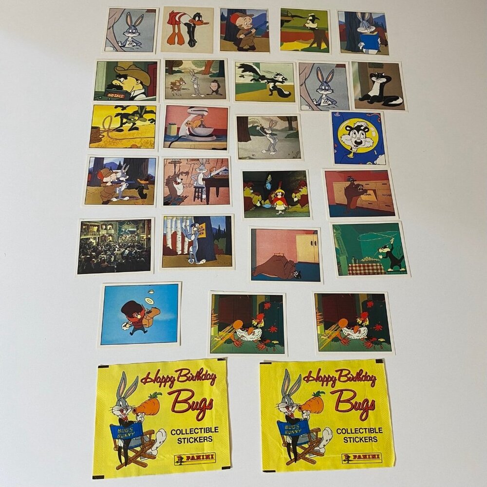 Vintage Looney Tunes Panini Cards & Stickers